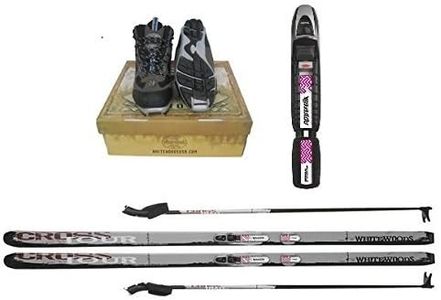 Whitewoods Adult NNN Cross Country Ski Package, 177cm - Skis, Bindings, Boots, Poles (39, 121-150 lbs.)