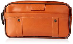 Dopp Men's Veneto Soft Sided Multi-Zip Travel Kit-Leather, Tan