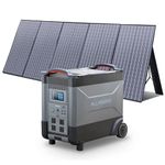 ALLPOWERS R4000 Outdoor Generator with 400W Solar Panel, 3600Wh LiFePO4 Portable Power Station, Huge 4000W AC Output, Voice Control, UPS Solar Generator For Home Backup RV Travel Outdoor Camping