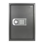 Equal 55L SecureLitePro Safe Locker for Home | Economic Electronic Safe Locker with Programmable Pincode Access and Mechanical Emergency Key | 3 Years Limited Warranty | 55 Liter - Grey