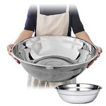 Oversized All-Purpose Stainless Steel Bowl for Home & Commercial, 16 Qt, 15 L, Made in Korea, Premium Stainless Steel, No Dulling & Rusting, For Prepping, Baking, Mixing, Marinating & Brining Kimchi