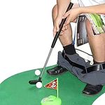 Golf Toy Set Toilet Game Golf Toy, Toilet Golf Mini Suit Leisure Sports Toy-Bathroom Mini Putter Golf Game Mat Set