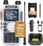 TIDRADIO TD-H8 10W Ham Radio,Bluetooth Programming,Dual Band 144MHz-146MHz VHF/430MHz-440MHz UHF Walkie Talkies for Adults Long Range,Two Way Radio 199CH VOX FM for for In&Outdoor-Crystal, 1 Pack