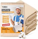 XIBEX Canvas Drop Cloth for Painting (9x12) ft with Thick Texture | Sturdy Multi-Purpose Painting Drop Cloth Canvas for Curtains, Furniture & Floor Protection, Pack of 2 Drop Cloth for Painting Canva