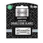 WILKINSON SWORD - Barber's Style For Men | Premium Double Edge Stainless Steel | Pack of 10 Blade Refills