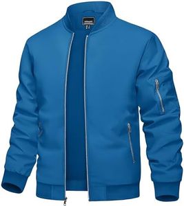 TACVASEN Bomber Jacket Men's Light Jackets Casual Stylish Bomber Jacket Outerwear Coats Outdoor Windbreaker Lightweight Fall Spring Jackets