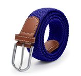 ZORO Army Tactical Waist Belt Automatic Buckle Nylon Canvas Male Men Survival Strap, Blue Colour, BL-49, Fits on up to 40 inches waist size.
