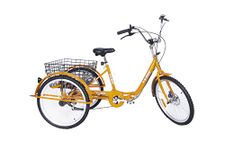 SOLOROCK 24" 6 Speed Folding Tricycle - Agile246-Fold (Pearl Orange)