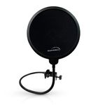 Blue Yeti Pop Filter by Auphonix. Flat Clamp Attaches Easily To Blue Yeti. Also Easy To Use with Any USB Desk Microphone As It Clamps To Your Desktop, To Flat-Sided Microphone Booms and Stands, Any Flat Surface - For Podcasts and Voiceovers - Shield's Dou