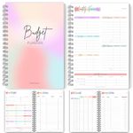 Budget Planner & Monthly Bill Organizer | Finance Budget Planner, Financial Savings, Debt, Income, Expenses, Spending & Bill Trackers - A5 Pastel Rainbow