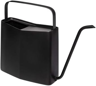 Modern Sprout Brass Finish Plant Watering Can - 3L Capacity - Long Spout Stainless Steel Vessel for Outdoor & Indoor Plants - Rust Resistant - Garden Accessory for Houseplants & Decorative Use (Black)