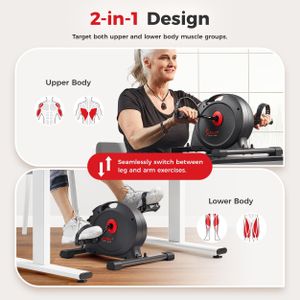 Sunny Health Mini Pedal Exerciser – Compact Under Desk Bike