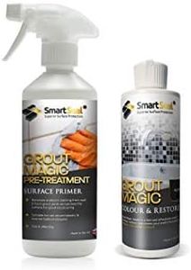 Smartseal Grout Magic - Professional Grade Grout Reviver - Available in 10 Popular Colours - A Grout Sealer Superior to a Grout Paint & Grout Pen - 15year Lifespan - White & Pre-Treatment