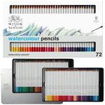 Winsor & Newton 2090007 Studio Collection Watercolor Pencil Set - 72 Vibrant Colours in a Metal Box, Shatterproof Soft Colour Release Painting Pencils for Adults and Artists