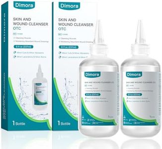 Dimora Skin and Wound Cleanser, OTC First Aid Antiseptic Cleanser,Moistening Absorbent Antibacterial Wound Dressings for Cuts, Abrasions, Lacerations, Burns, Skin Cleansing and Rinsing -2×8oz (16oz)