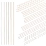 Swpeet 35Pcs Milkly Plastic Rods Assortment Kit, Diameter 2mm-8mm Length 250mm Material ABS Round Stick Round Solid Bar DIY Model for DIY Toys Building Making Architectural Model Making