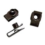 M10 10mm U-Style Captive Clip-On Nut, U-Type Fasteners (Pack of 10)