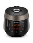 CUCKOO CRP-P0609S | 6-Cup (Uncooked) Pressure Rice Cooker | 12 Menu Options: Quinoa, Nu Rung Ji, GABA/Brown Rice & More, Made in Korea | Black/Copper