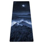 Fiita Travel Yoga Mat, Non Slip Exercise Suede Rubber Mat with Carry Bag, Lightweight, Foldable, for Hot Yoga, Bikram, Pilates, Barre, Sweat (72'' x 24'' x 1.5mm Thick)