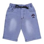 DUPER Boys Regular fit,Shorts,Drawstring Waistband,Stretchable Soft Denim,Light Faded,Above Knee Length (Sky Blue, 15-16 Years)