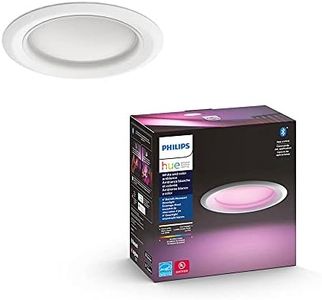 Philips Hue White & Color Ambiance Smart Retrofit Recessed Downlight 4", Color Changing, Bluetooth & Zigbee Compatible (Hue Hub Optional), Smart Ceiling Lighting