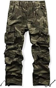 OCHENTA Men's Camouflage Cargo Work Pants Military Tactical Combat with 8 Pockets Outdoor BDU EMT Camo 169 38