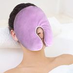 NEWGO Face Heating Mask for Sinus, Microwavable Heating Pad, Warm Cold Compress Sinus Pillow, Natural Reusable Relief for Dry Eyes, Migraines, Headache, Sinus Pressure and Relaxation(Purple)