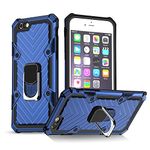 EYZUTAK Case for iPhone 6 iPhone 6S, Military Grade Protective Phone Case with Magnetic Car Mount 360 Degree Rotation Metal Finger Ring Holder Magnet Car Holder Shockproof Case - Blue