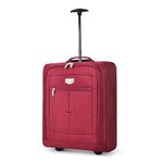 LUGG Cabin Size Lightweight Luggage - Durable 600D Polyester Snowflake Push Up Trolley - Solid Wheels - Easyjet, Ryanair, British Airways - Airway Locker (55x40x20cm)
