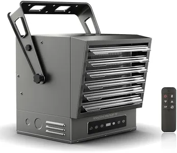 InoKraft 10000W Electric Garage Heater with Remote, Ceiling Mount Fan Forced Shop Heater with Digital Thermostat, 240V Hardwired Space Heater for Garage&Workshop, 12-hour Timer and Overheat Protection