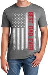 Sweet Gisele Best Dad Ever American Flag T-Shirt, Funny Sarcastic Dad T Shirt, Cute Joke Men Tshirt Gifts for Daddy Graphite Heather XX-Large