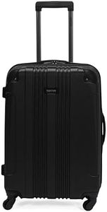 Kenneth Cole Reaction Out of Bounds Lightweight Hardshell 4-Wheel Spinner Luggage, Black, 24-Inch Checked, Out of Bounds