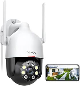 Security Camera Outdoor/Home, DEKCO WiFi Outdoor Security Cameras Pan-Tilt 360° View, 1080P Dome Surveillance Cameras with Motion Detection and Siren, 2-Way Audio,Full Color Night Vision, Waterproof