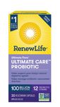 Renew Life® Probiotics Ultimate Flora® Ultimate Care Probiotic, Helps manage antibiotic-associated diarrhea, 100 Billion Active Cultures 30 Vegetarian capsules