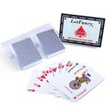 Waterproof Plastic Playing Cards with Plastic Boxes - 2 Decks of Cards by LotFancy, Poker Size Standard Index, for Magic Props, Pool Beach Water Card Games