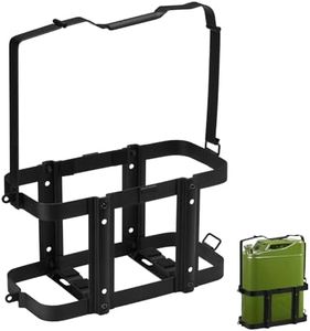 Mayouko Lockable Jerry Gas Can Holder Rack, 5 Gallon / 20 Liter Steel Jerry Can Mount Brackets, Metal Fuel & Gasolina Container, Detachable Carrier Mount