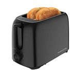 OVENTE Electric 2 Slice Toaster Machine with 6-Shade Toast Settings, 700W Power, Removable Crumb Tray and Compact Design Perfect for Toasting Bread, Bagels, Waffles and Puff Pastry, Black TP2210B