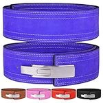 Lever Belt 10mm Powerlifting Belt For Men & Women Buckle Strongman Power Weight Lifting Weightlifting Belts (Blue, M (32"-38"))