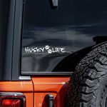 Husky Life Dog Decal Vinyl Sticker|Cars Trucks Vans Walls Laptop| WHITE |7.5 x 3 in|CCI748