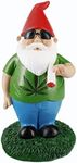 Gnometastic Gnomes Smoking Gnome, 8.5in, Hippie Gnome, Indoor Outdoor Funny Garden Gnomes Decoration for Yard, Planter, Lawn Ornament, Patio and Home Decor