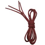 VSUDO 80 cm Waxed Burgundy Red Shoe Laces, 2.5mm Thin Round Burgundy Red Laces for Oxford Brogues Derby or Blucher Dress Shoe, Replacement Shoelaces for Women or Men (1 Pair-Burgundy Red-80cm)