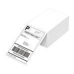 Thermal Shipping Barcode Labels - 4x6 Inch - Pack of 500 - Direct Thermal Labels - Fanfold Shipping Labels White - Sticky Labels Stickers - BPA&BPS Free White Square Label