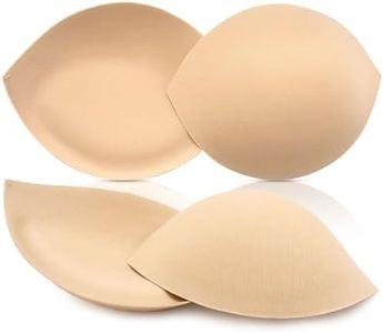 Nimiah Bra Pads Inserts Breast Enhancers - 2 Pairs Push up Swimsuit Cups to Add Instant Volume | Removable Comfy Padding for D Cup Size