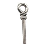 (1 Pieces) M16 304 Stainless Steel Heavy Duty Shoulder Lifting Ring Eye Bolt with hex Nuts Washers