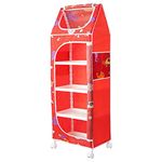 Little One's | 5 Plastic Shelves Baby Wardrobe/Toy Organizer | Aquatic Red | TB5/FR