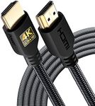 PowerBear 4K HDMI Cable 15 ft | High Speed, Braided Nylon & Gold Connectors, 4K @ 60Hz, Ultra HD, 2K, 1080P & ARC Compatible | for Laptop, Monitor, PS5, PS4, Xbox One, Fire TV, Apple TV & More