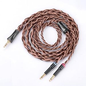 Fezzlo Monitor Headphone Cable,8-Strand OFC German Copper AUX Cord Compatible with Hifiman Edition XS HE350 MEZE 105 AER 109 Pro Sony MDR Z1R FiiO FT1 FT7 Headset for Musicians Audiophiles 3.5mm 4.9ft