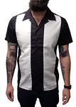 Mazeys Rockabilly Bowling Shirts (X Large, Black/White)