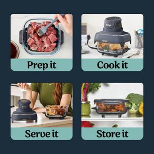 Ninja CRISPi 3.8L Air Fryer – Blue Compact Healthy Cooker