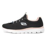 Skechers Womens Summits Artistry Chic Sneaker, Black Mesh Light Pink Trim, 6 UK